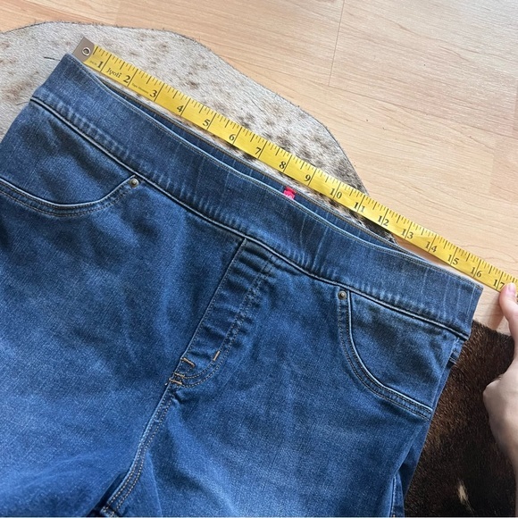 SPANX Distressed Denim Skinny Jean Leggings Size Extra Large - Picture 5 of 8